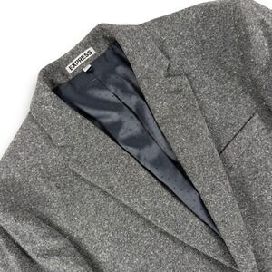Express Photographer Fitted Blazer Mens 36S Gray Sport Coat Suit Jacket 2 Button